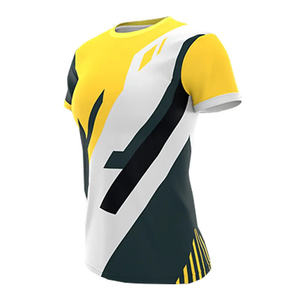 Camiseta Deportiva Sublimada para Hombre, Negra y Naranja, Cuello Redondo, Secado Rápido, Ropa Deportiva para Adultos - Product Image 2