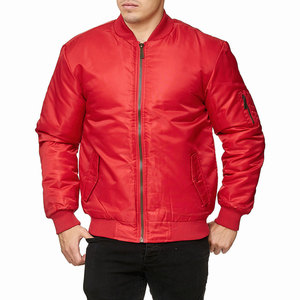 Blouson Bomber Rouge pour Hommes Perfectionists, Hiver, Résistant au Vent et à l'Eau, Fermeture Éclair, Col Montant, Coupe Classique, Polyester - Product Image 1