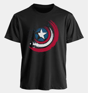 Premium Mens Graphic Print T Shirt Casual Short Sleeve Cotton Tee Featuring Bold <b>Star</b> Shield Inspired <b>Design</b> Modern Streetwear - Product Image 5