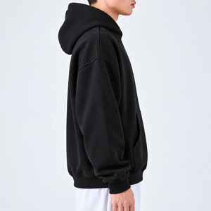 Regular Length Fleece Hip Hop Boxy Fit Men's Anti-Wrinkle 70% Cotton 400g <b>Fluffy</b> Winter <b>Hoodies</b> OEM Service Available - Product Image 3