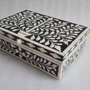 Bone Inlay Export Quality Mother of Pearl Inlay Jewelry <b>Box</b> for Jewelry Package <b>Storage</b> Boxes From Indian Supplier - Product Image 1