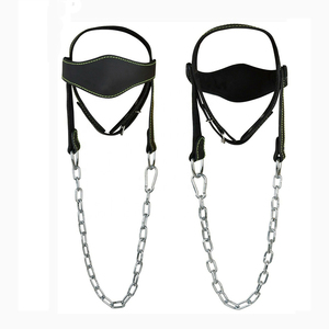 Hot Selling High Quality Durable Adjustable Soft Leather <b>Head</b> Harness Gym <b>Training</b> Equipment Customized Packaging Breathable - Product Image 5
