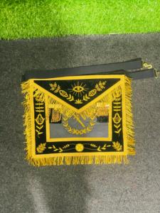 Tablier de Maître Maçon de Loge Maçonnique de Haute Qualité, Fait Main, 100% Cuir d'Agneau, Modèle 2026, avec Franges Bleues, Personnalisable - Product Image 5