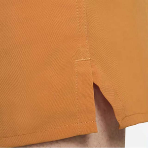 กางเกงขาสั้นชายสีส้ม เอวกลาง มีเชือกผูก แห้งเร็ว สีพื้น ชุดว่ายน้ำลำลอง - Product Image 4