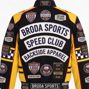 Wholesale OEM Custom Logo Streetwear <b>Racing</b> <b>Jacket</b> Letter Embroidery Breathable Quick Dry Sustainable Outerwear Unisex Winter - Product Image 5