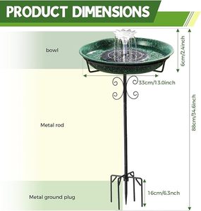 Baño para Pájaros de Hierro Hecho a Mano con Marca Privada para Jardín, Patio, Césped y Actividades Decorativas de Suministro de Agua para Pájaros al Aire Libre - Product Image 2