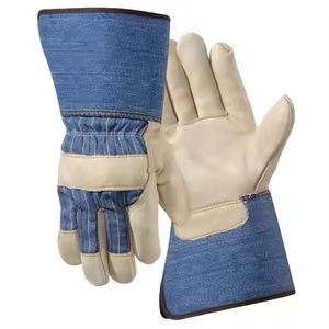 Gants de sécurité industriels en cuir de vachette pleine fleur antidérapants de qualité supérieure 11 oz personnalisables et durables pour la construction - Product Image 2