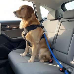 Guinzaglio di sicurezza riflettente Yommy 2.5110 cm con adattatore per cintura, guinzaglio per animali domestici ad alta visibilità per passeggiate all'aperto - Product Image 2