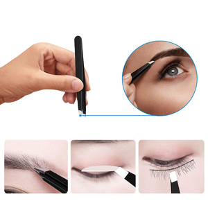 Kit de Pinzas para Cejas, Servicio OEM, Profesional, Alta Calidad, Acero Inoxidable, Puntas Reutilizables, 4 Piezas, con Logotipo Personalizado - Product Image 4