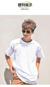 Impresión personalizada bordado en blanco liso 100% algodón Unisex hombres mujeres bolsillo camiseta - Product Image 6