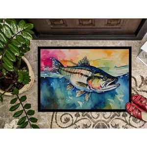 Paillasson à rayures basses antidérapantes lavables tapis d'entrée intérieur/extérieur 24H X 36W tapis de porte avant - Product Image 3