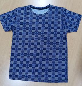 T-shirt de sport pour homme à logo imprimé par transfert thermique, coupe ajustée, haute élasticité, vêtements de sport réfléchissants, équipement d'entraînement - Product Image 6