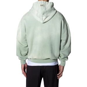 High Quality Cotton Oversize <b>Thick</b> <b>Fleece</b> Drop Shoulder Plain Pullover Fit Sweatshirt Custom Acid Washed Men Hoodie - Product Image 4