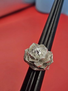 <b>Iced</b> Out Moissanite Rose <b>Ring</b> 925 Silver Finish Statement Jewelry Wedding & Engagement Diamond <b>Rings</b> for Men's with VVS Clarity - Product Image 3