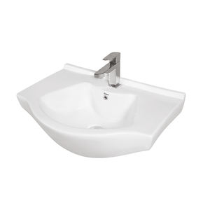 Lavabo de cerámica blanca ecológico de alta demanda, suspendido en la pared, para uso doméstico y hotelero. - Product Image 1