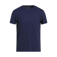 T-shirt à col rond respirant à double couture, grande taille, coton haute densité, production personnalisée OEM ODM