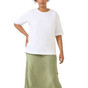 เสื้อยืดสีขาวเปล่าขนาดใหญ่พิเศษสำหรับผู้หญิง ผ้าฝ้ายทรงหลวม สไตล์ลำลอง เรียบง่าย รับผลิตตามแบบ (OEM) เสื้อผ้าสตรีทแวร์ แฟชั่นฤดูร้อน เสื้อยืดขายส่ง - Product Image 5