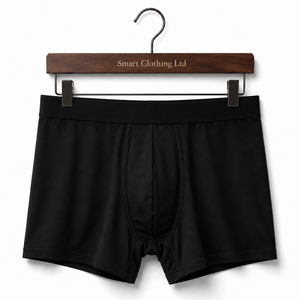 <b>Black</b> Men <b>Boxer</b> Briefs Seamless Cotton Blend Underwear Breathable Quick Dry Mid Rise Daily Wear - Product Image 2
