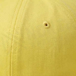 Yellow 6-Panel Baseball <b>Cap</b> Adjustable <b>Flat</b> Brim Unisex Cotton Solid Color Casual Hat Spring <b>Summer</b> Adult Fit - Product Image 5