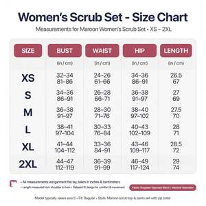 Unisex Medical Scrub Set Maroon Polyester/Spandex <b>Knitted</b> Uniform Pants <b>Needle</b> Detection Hospital Use OEM/ODM Manufacturer - Product Image 6