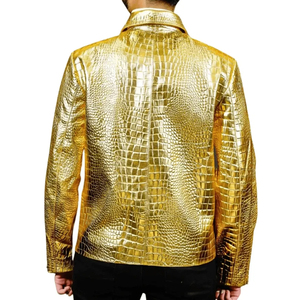 New Men's Vintage Design Polyester Stand Collar <b>Jacket</b> <b>Zipper</b> <b>Pocket</b> Breathable Winter Outerwear Front Logo Customizable Colors - Product Image 2
