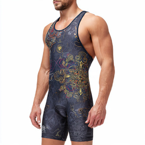 Manufacturer Sublimation Wrestling <b>Singlets</b> <b>Men's</b> Eco-Friendly Lightweight 100% Polyester Wrestling <b>Singlets</b> Tops <b>Men</b> - Product Image 2