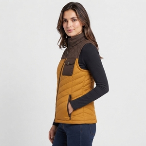 Chaleco Acolchado para Mujer, Ligero, Aislante, sin Mangas, Cuello Alto, Cierre Completo con Cremallera, Resistente al Agua, Tejido Ecológico - Product Image 3
