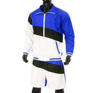 Conjunto de Chaqueta Corta y Pantalón Deportivo Personalizado de Dos Piezas, Transpirable, con Cordón Ajustable, 100% Algodón, Estilo Urbano para Hombre - Product Image 2