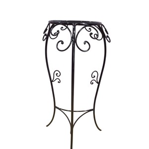 Support à plantes décoratif en métal noir, pour intérieur et extérieur, étagère de présentation pour pots de fleurs, support en fer pour plantes, pour la maison et le balcon - Product Image 4
