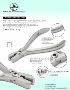 Pince de pliage et de coupe manuelle universelle orthodontique en acier inoxydable de haute qualité pour fil de guidage dentaire, 15 cm, ergonomique, Classe I - Product Image 2