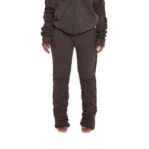 Acid Wash Sweat Suit Femmes Nouveau Design Vente en Gros 100% Coton Personnalisé Chemise de Survêtement avec Pantalon de Survêtement avec Logo Personnalisé - Product Image 4