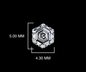 Pendientes de Diamantes de Laboratorio con Corte Hexagonal de 5.0 MM, Perforados con Láser, Venta al por Mayor, Diamantes de Laboratorio de Color Fantasía, Corte Antiguo Único - Product Image 2