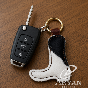 2026 New Personalized Handmade Cowhide <b>Leather</b> Boot Shaped <b>Keychain</b> Western Real Genuine <b>Leather</b> Key Fob Unisex Gift Accessories - Product Image 1