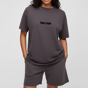 Ensemble T-shirt et short en coton de haute qualité pour l'été – Style Hip Hop tendance, coupe décontractée, très prisé - Product Image 1