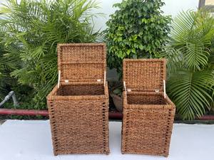 Coffret de 2 boîtes écologiques en jonc de mer brun - Product Image 2