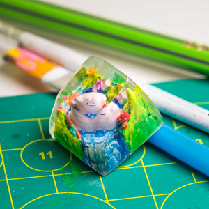 Teclas Artesanales Bosque Místico, Teclas Artesanales Personalizadas, Teclas Anime Lindas, Teclas Verdes, Juego de Teclas, Teclas de Madera - Product Image 4