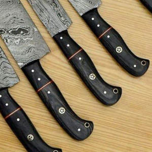 Juego de cuchillos de chef de diseño elegante, juego de cuchillos de cocina para preparar carne, verduras y pescado, juego de cuchillos de chef de acero de Damasco - Product Image 5