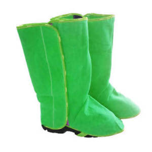 Eco-Friendly Cowhide Split Leather Industrial Safety Clothing Flame Retardant Heavy-Duty Construction Welding Shoe Cover Foot - Product Image 4