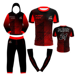 เสื้อแข่งเกมเมอร์พิมพ์ลายตามสั่ง แบบซับลิเมชั่นเต็มตัว สำหรับการแข่งขันอีสปอร์ต เสื้อทีมกีฬาระบายอากาศได้ดี - Product Image 5