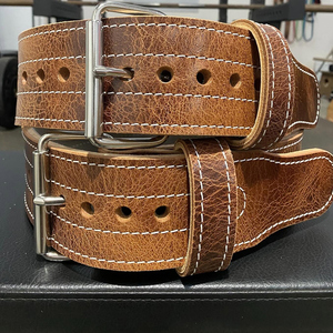 High Quality Custom Logo <b>Weight</b> Lifting Leather Belts Gym Training Fitness Back Support Gym <b>Trainer</b> Belt - Product Image 1