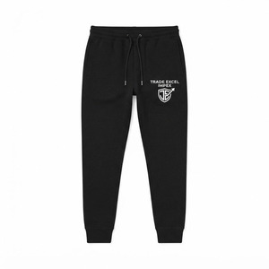Pantalon de jogging décontracté en coton noir léger et respirant pour homme Trade Excel Impex, taille élastique avec cordon de serrage, coupe décontractée, jambe droite - Product Image 1