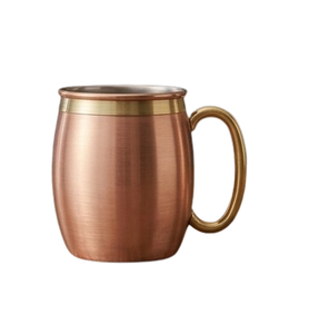 Mugs Moscow Mule faits à la main en cuivre, directement de l'usine, pour boissons froides, cocktails, tasses en cuivre avec poignée - Product Image 1