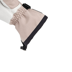 Gants de ski à doigts entiers, beiges, en polyester, isolés thermiquement, fermeture auto-agrippante, unisexes, pour activités hivernales en plein air - Product Image 3