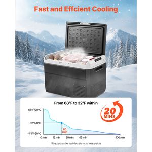 Frigorifero Portatile per Auto 52.8QT/50L 12V, Refrigeratore Elettrico con Temperatura Regolabile fino a 4°C (40°F), 12/24V DC - Product Image 3