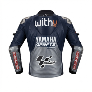 Men’s Ramaha Cowhide Leather <b>Racing</b> <b>Jacket</b>/Chaqueta MotoCP Style CE Level 2 Armor Motorcycle Track Riding Protective Gear CE - Product Image 2