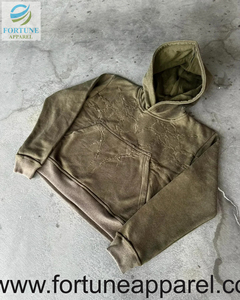 Sudadera con capucha para hombre, diseño gráfico, 100% algodón, transpirable, con logotipo personalizado del fabricante, color gris. - Product Image 3