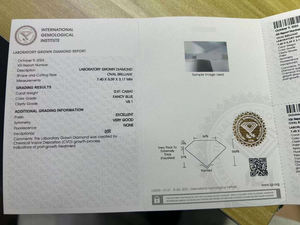 Diamantes Sueltos de Color Azul Fantasía, 1ct, Forma Ovalada, Certificados por IGI, Claridad VVS, Cultivados en Laboratorio HPHT CVD, Venta al Por Mayor - Product Image 2