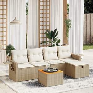 Ensemble de canapés de patio beige pour le jardin, meubles d'extérieur - Product Image 1