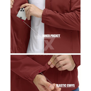 Chaquetas de Senderismo Impermeables para Hombre, de Lona y Softshell, con Cuello Alto, Color y Logotipo Personalizados, con Capucha, Hechas en Pakistán - Product Image 5