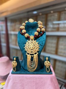 Women's Jewelry Sets 24K Gold Plated Box Chain <b>Charm</b> Necklace Classic Style Anniversary - Product Image 6